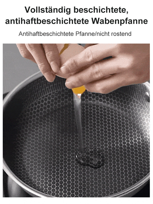 Multifunktionale Wabenpfanne aus Edelstahl