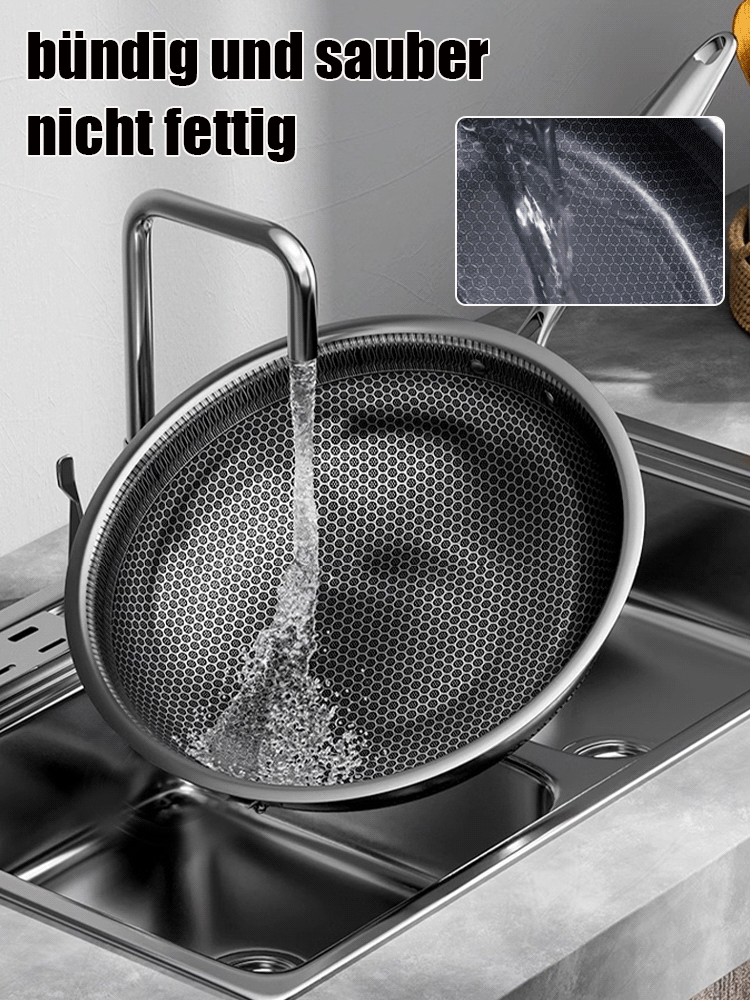 Multifunktionale Wabenpfanne aus Edelstahl