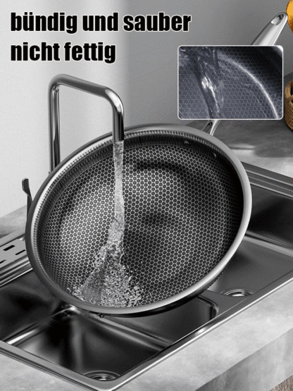 Multifunktionale Wabenpfanne aus Edelstahl