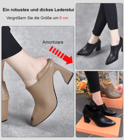 High Heels mit spitzen Hufen und zwei Paar High Heels tragen
