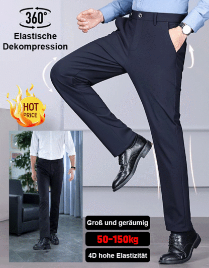 🎩 Hochwertige Business-Stretchhose aus Glacier Silk Lyocell – hautfreundlich, knitterarm und pflegeleicht