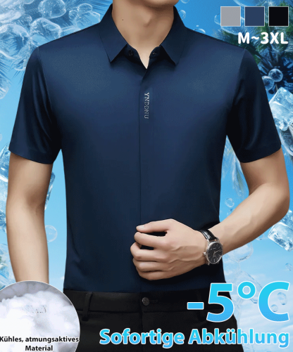 【Ice Silk Cool Herren Kurzarm】🤩38℃ Hochtemperatur-Retter, kein Schweiß