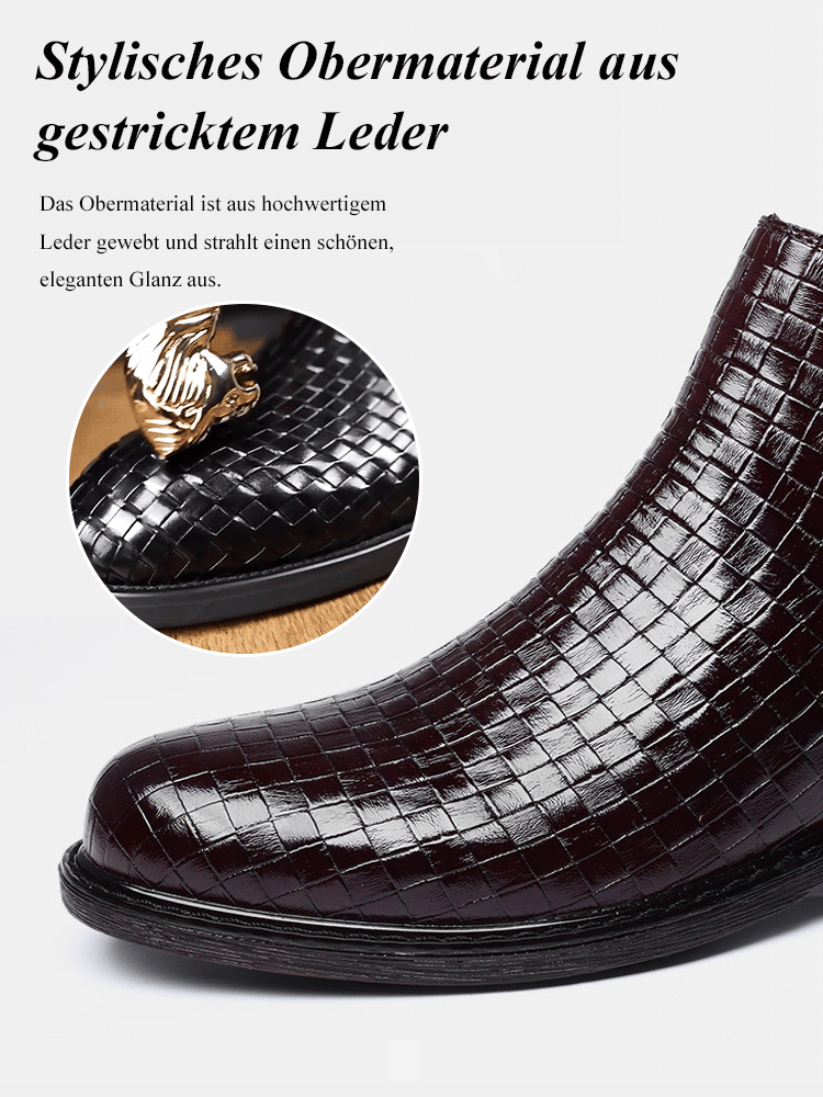 HS-Vintage handgewebte Chelsea-Casual-Martin-Stiefel