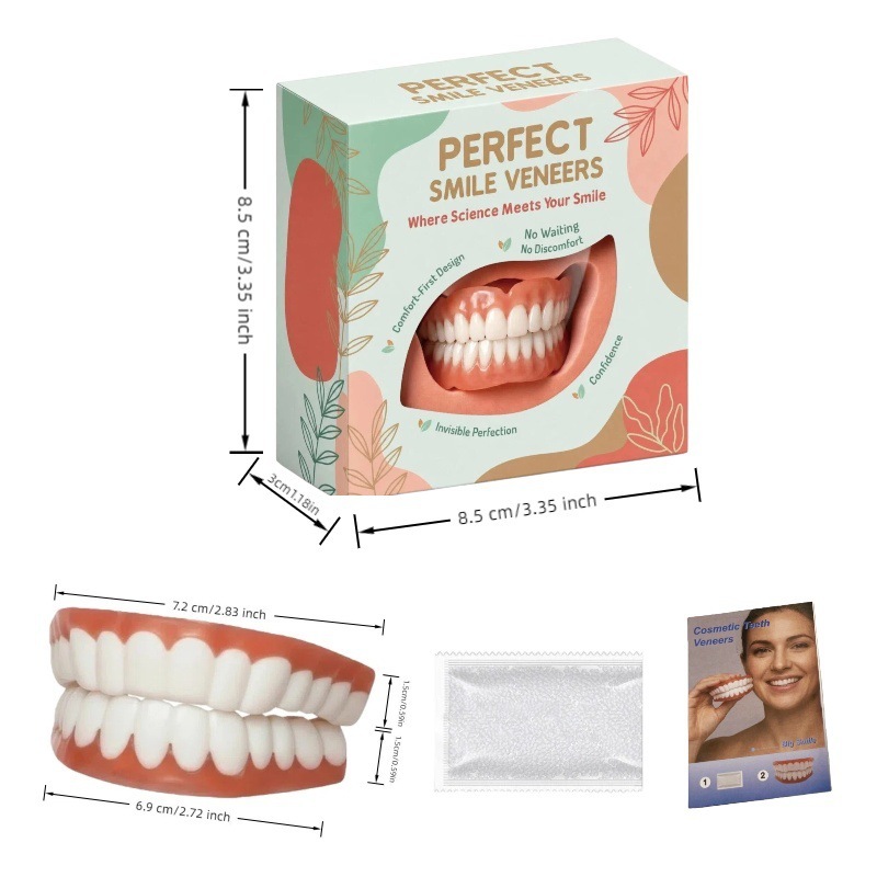 【1:1 Perfekte Passform】 Kundenspezifische Zahnprothese,🦷Das Premium-Zahnersatz-Set, das sich Ihrem Lächeln anpasst – individuell, bequem, natürlich schön.