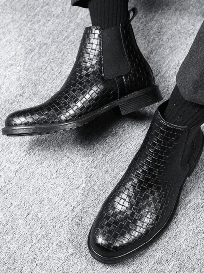 HS-Vintage handgewebte Chelsea-Casual-Martin-Stiefel