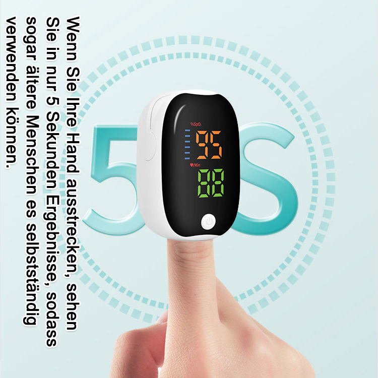 👨‍⚕️Fingerspitzenoximeter, gleiche Technologie wie im Krankenhaus, Fehler 0,1
