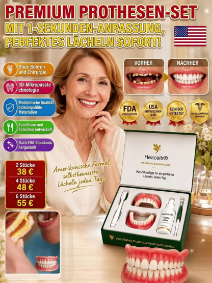  【1:1 Perfekte Passform】 Kundenspezifische Zahnprothese,🦷Das Premium-Zahnersatz-Set, das sich Ihrem Lächeln anpasst – individuell, bequem, natürlich schön.