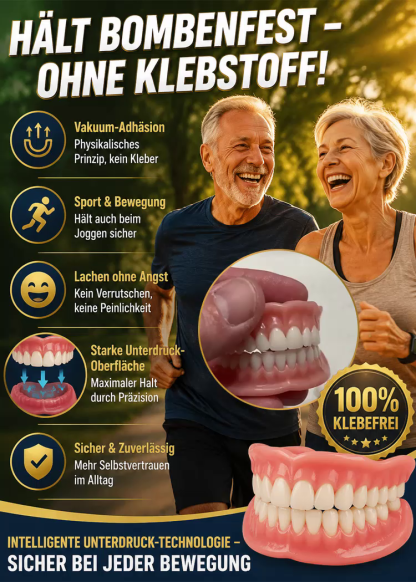 🦷 ADA-Zertifizierte Premium Vollprothese Mit Vakuum-Adhäsion Sichert 3x Stärkere Kaukraft – Heute 50% Rabatt Und 30 Tage Geld-Zurück-Garantie!