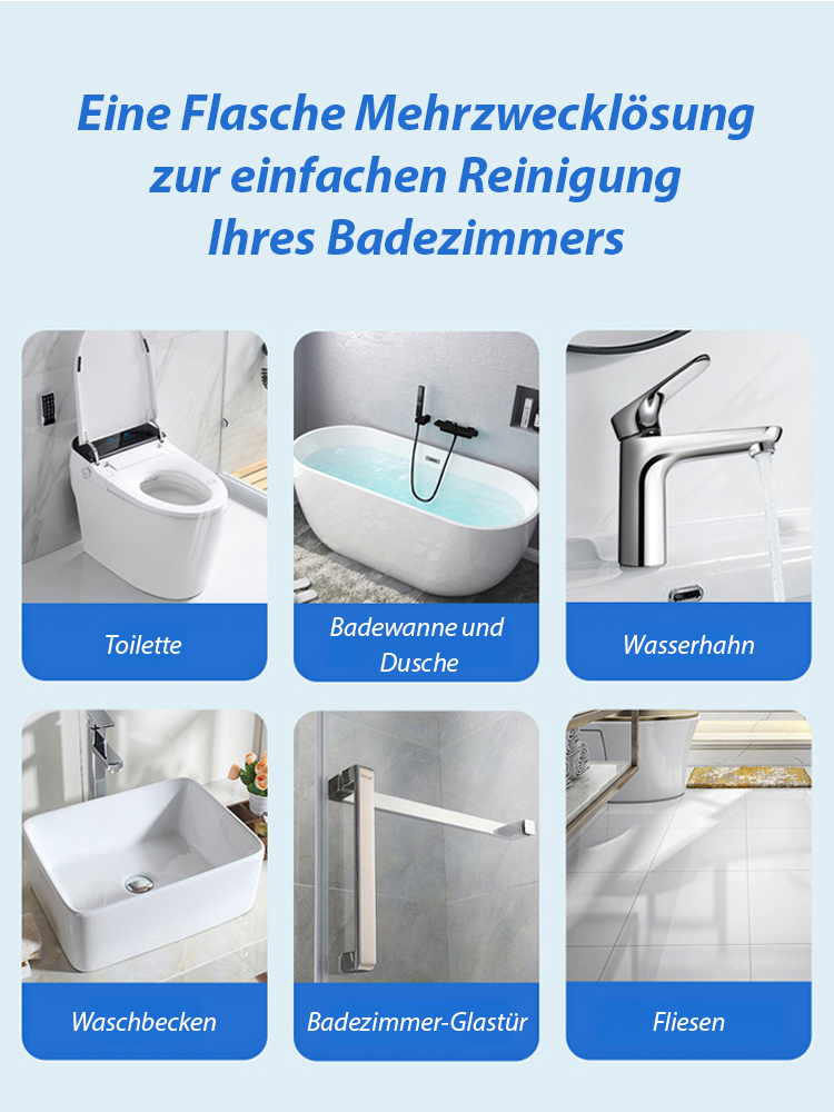 💦【3-Minuten-Baderneuerung】 Kraftvolle Fleckenentfernung ohne Spuren zu hinterlassen