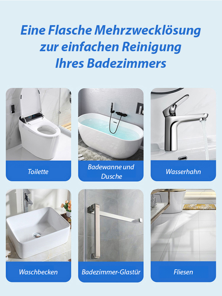 💦【3-Minuten-Baderneuerung】 Kraftvolle Fleckenentfernung ohne Spuren zu hinterlassen