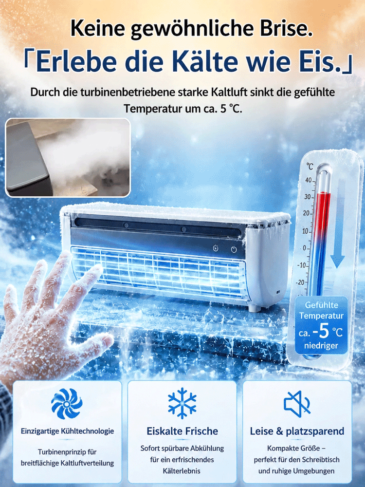 【💥 Sommer-Special】❄️ Mobiler Tisch-Luftkühler & -Befeuchter