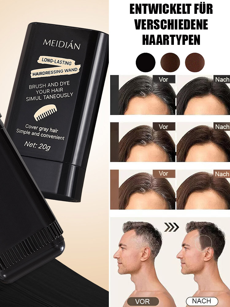 Haarfärbestift Grauabdeckung Sofort-Schwarz Tragbares Nachfärbe-Werkzeug