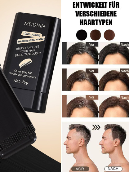 Haarfärbestift Grauabdeckung Sofort-Schwarz Tragbares Nachfärbe-Werkzeug