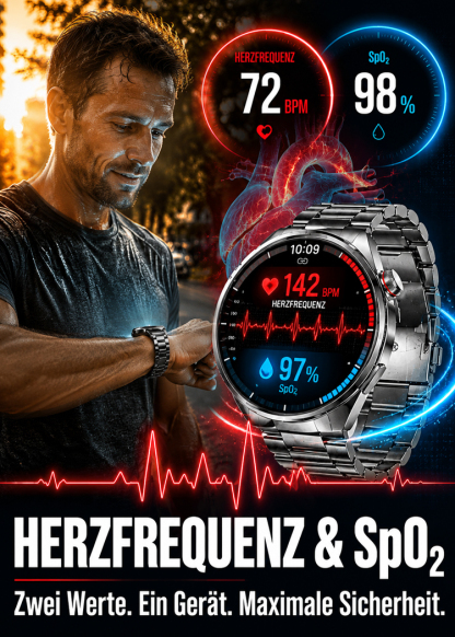 ⌚️【Das Spitzenmodell für alle Fälle】AI Smart Health Watch: Sportmodi in 4K-Qualität, IP68-Wasserfestigkeit und umfassende, schmerzfreie Blutzuckerüberwachung