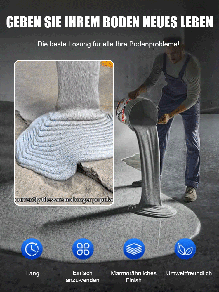 👷‍♂️Epoxid-Bodenfarbe in Sand-Marmor-Imitation, ein magisches Werkzeug zur Renovierung alter Böden