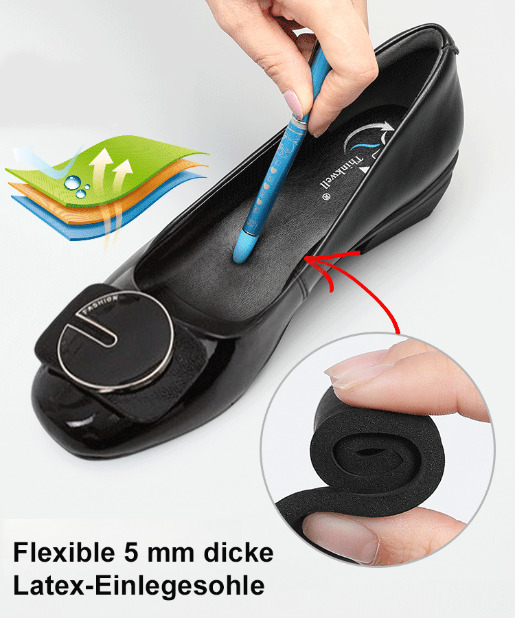 Patentleder leichter Mund Frauenschuhe