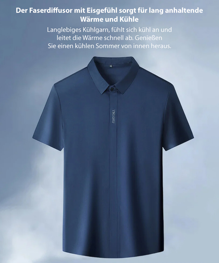 【Ice Silk Cool Herren Kurzarm】🤩38℃ Hochtemperatur-Retter, kein Schweiß