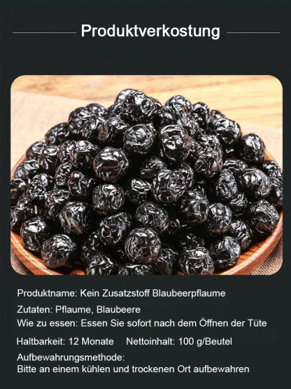 【🫐0 Saccharose + große Körner】🍹 Köstliche, zuckerfreie getrocknete Blaubeeren
