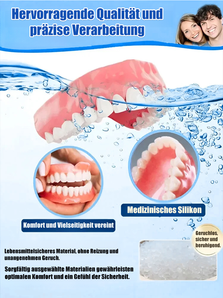 🦷 3D-Bionik-Zahnprothese | Haftfrei, stabiler Halt • Natürliches Kaugefühl