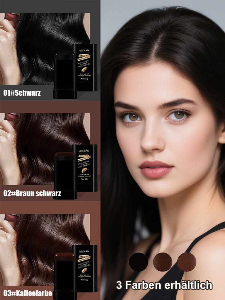 Haarfärbestift Grauabdeckung Sofort-Schwarz Tragbares Nachfärbe-Werkzeug