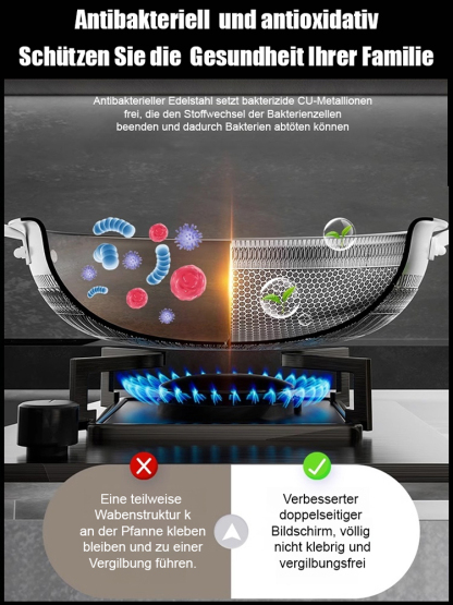 Multifunktionale Wabenpfanne aus Edelstahl