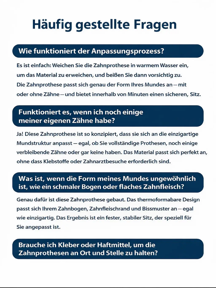 😁Kosmetisches Zahnprothesen-Pflegeset: In nur 3 Sekunden eingesetzt, weich und komfortabel, reizt den Mund nicht.