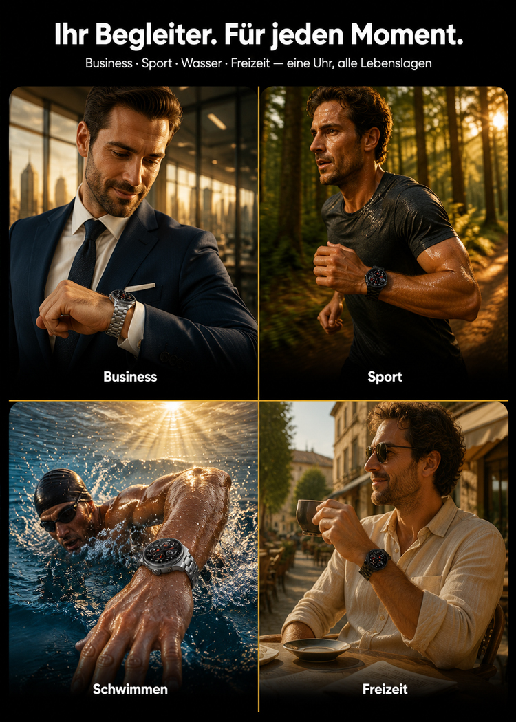 ⌚️【Das Spitzenmodell für alle Fälle】AI Smart Health Watch: Sportmodi in 4K-Qualität, IP68-Wasserfestigkeit und umfassende, schmerzfreie Blutzuckerüberwachung