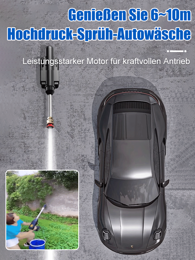 【Multifunktionale Hochdruck-Wasserpistole】💦 Auto waschen, Blumen gießen, Scheiben putzen