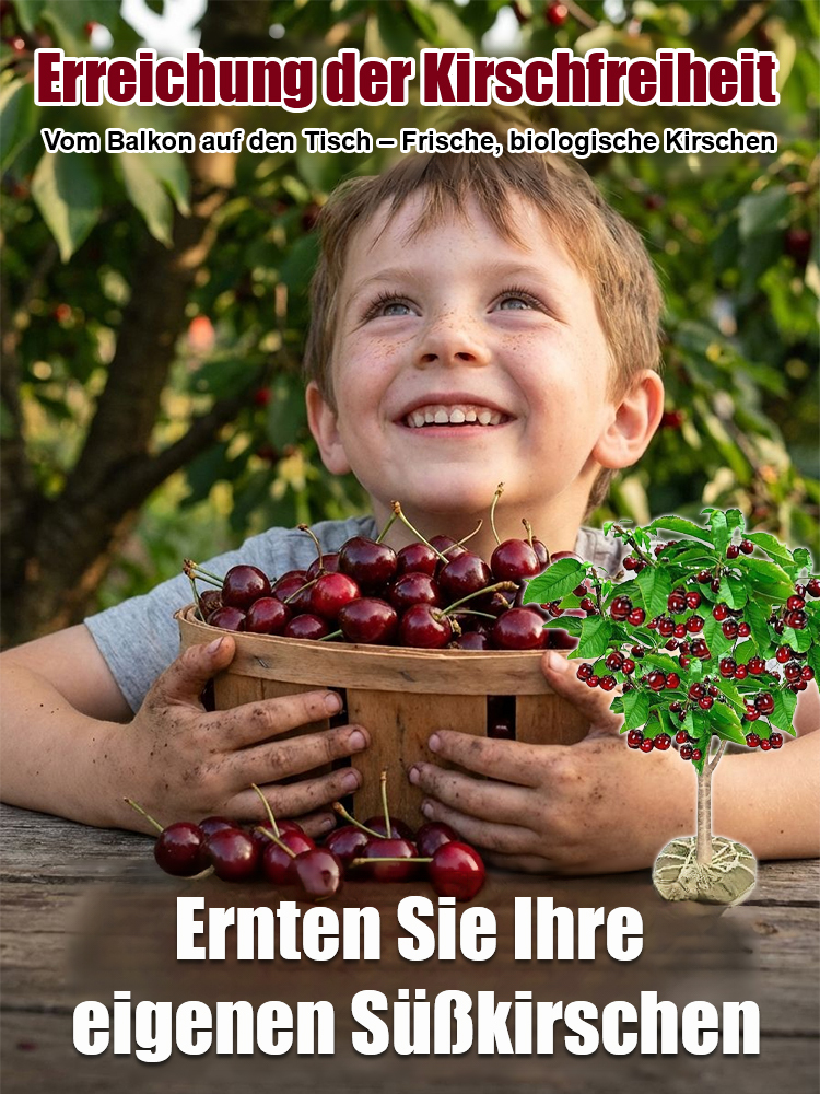 🍒Frisch geerntete, veredelte Kirschbaumsetzlinge✨ Hohe Anwachsrate, veredelt mit Erdballen, erstklassige Sorte, frühfruchtend