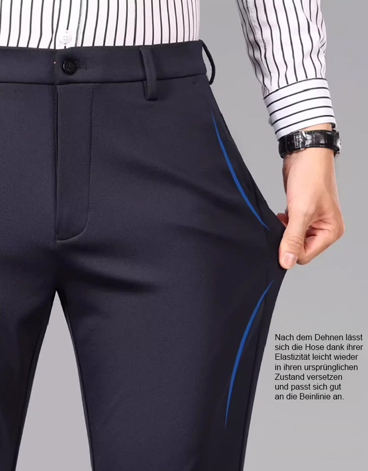 🎩 Hochwertige Business-Stretchhose aus Glacier Silk Lyocell – hautfreundlich, knitterarm und pflegeleicht