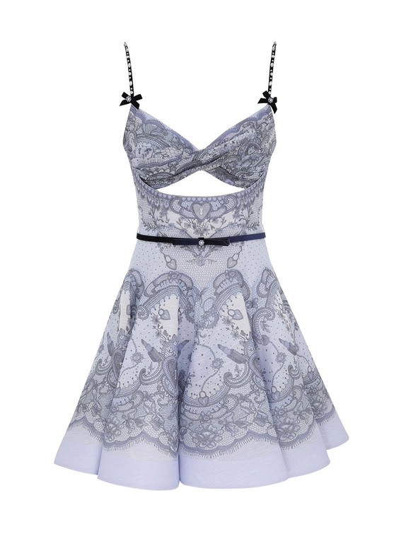 Crush Twist Front Mini Dress