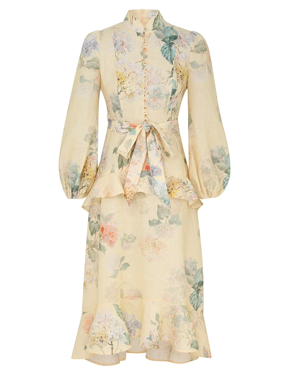 Peplum Midi Dress