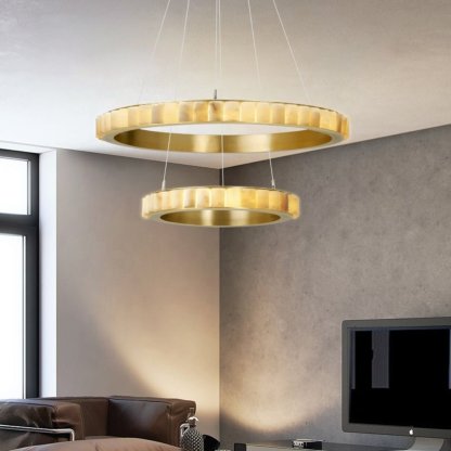 Jade Chandelier Minimalism Contemporary Alabaster Living Room Dining Room