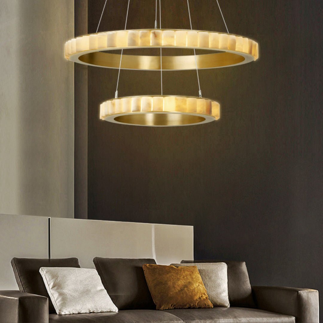 Jade Chandelier Minimalism Contemporary Alabaster Living Room Dining Room