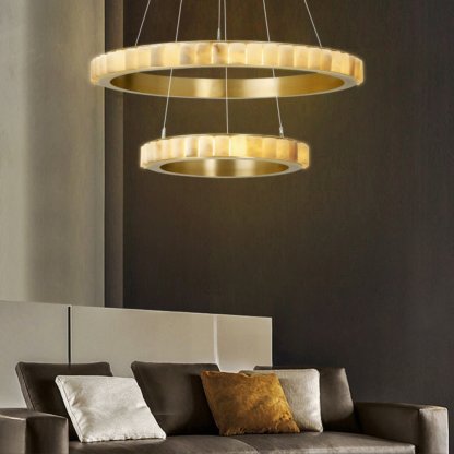 Jade Chandelier Minimalism Contemporary Alabaster Living Room Dining Room