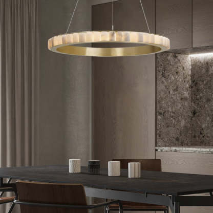 Jade Chandelier Minimalism Contemporary Alabaster Living Room Dining Room