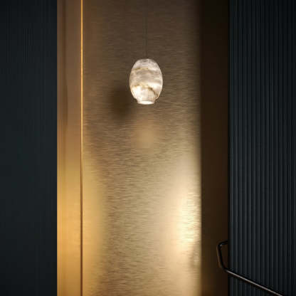 Jade Pendant Lamp Gorgeous Contemporary Alabaster Study Room Dining Room