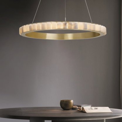 Jade Chandelier Minimalism Contemporary Alabaster Living Room Dining Room