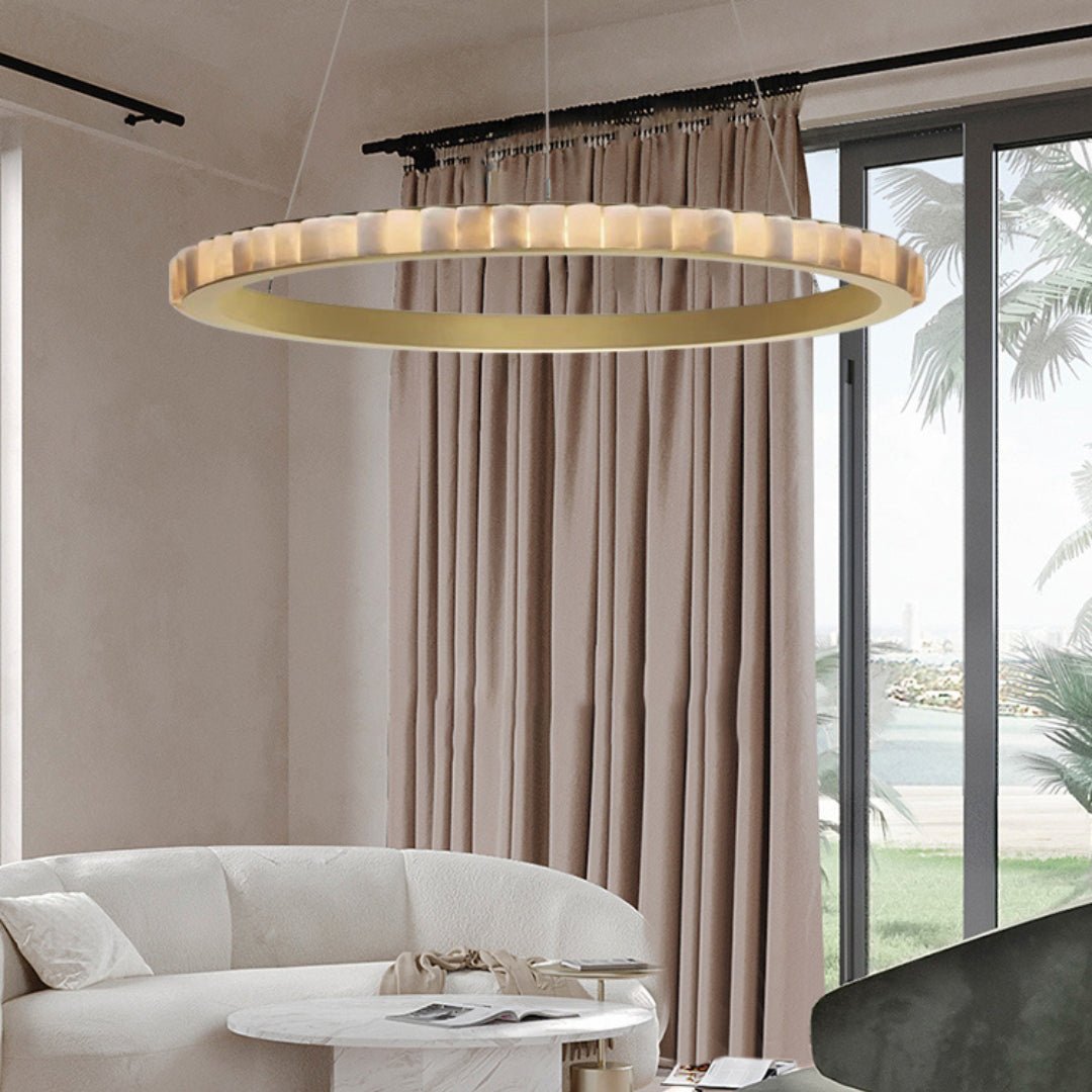 Jade Chandelier Minimalism Contemporary Alabaster Living Room Dining Room