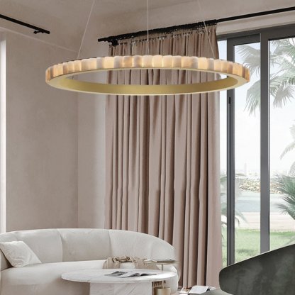 Jade Chandelier Minimalism Contemporary Alabaster Living Room Dining Room