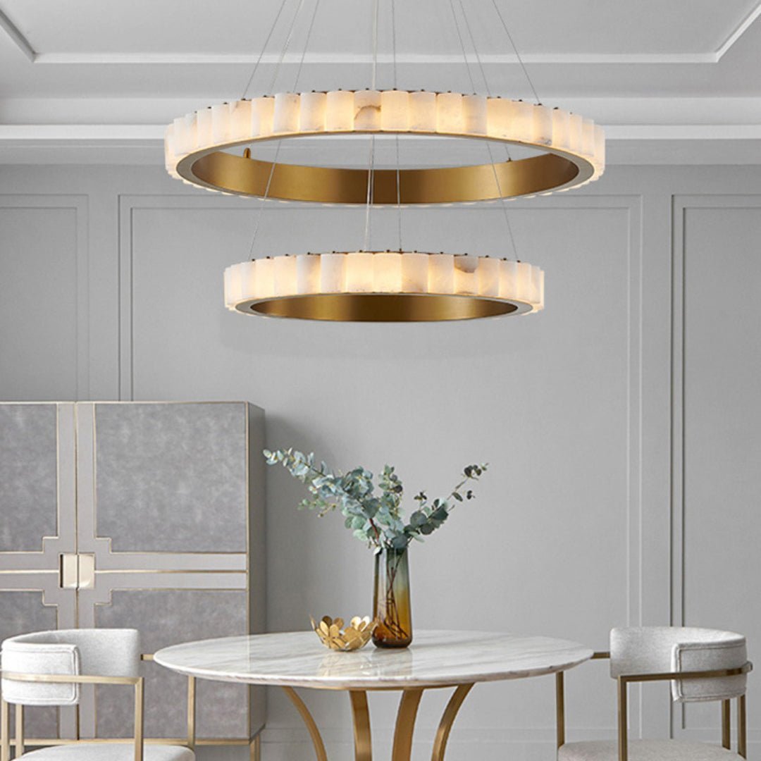 Jade Chandelier Minimalism Contemporary Alabaster Living Room Dining Room