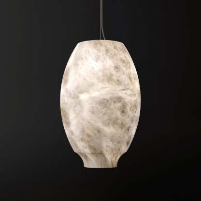 Jade Pendant Lamp Gorgeous Contemporary Alabaster Study Room Dining Room