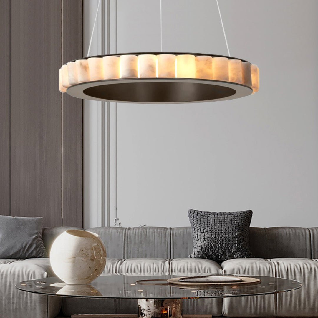 Jade Chandelier Minimalism Contemporary Alabaster Living Room Dining Room