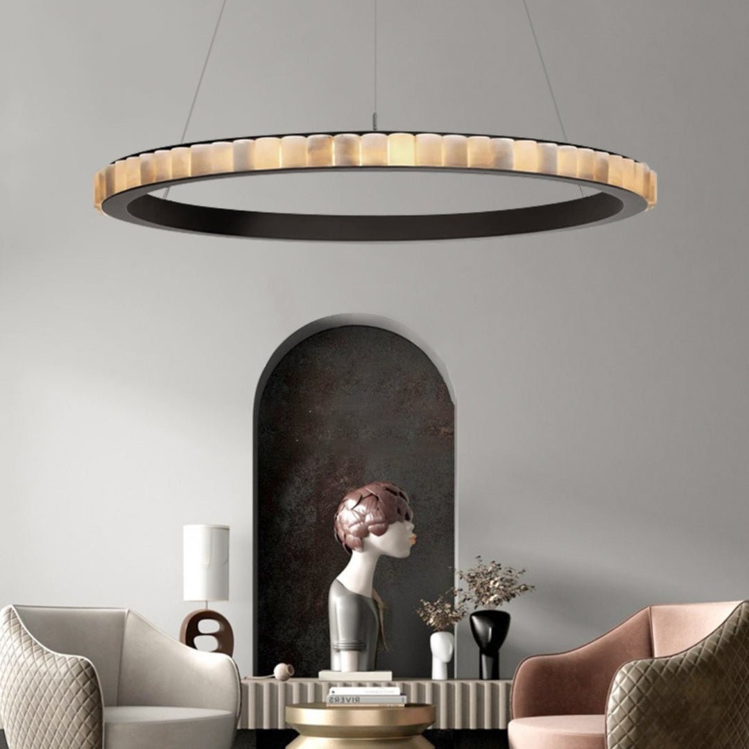 Jade Chandelier Minimalism Contemporary Alabaster Living Room Dining Room