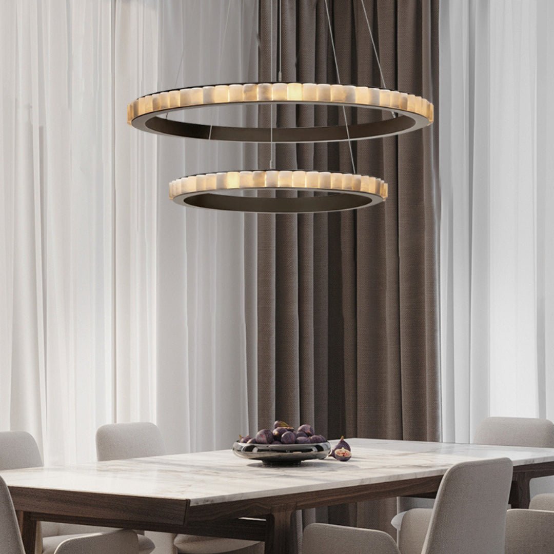 Jade Chandelier Minimalism Contemporary Alabaster Living Room Dining Room