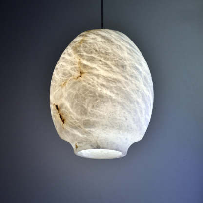 Jade Pendant Lamp Gorgeous Contemporary Alabaster Study Room Dining Room