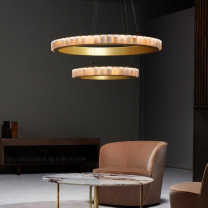 Jade Chandelier Minimalism Contemporary Alabaster Living Room Dining Room