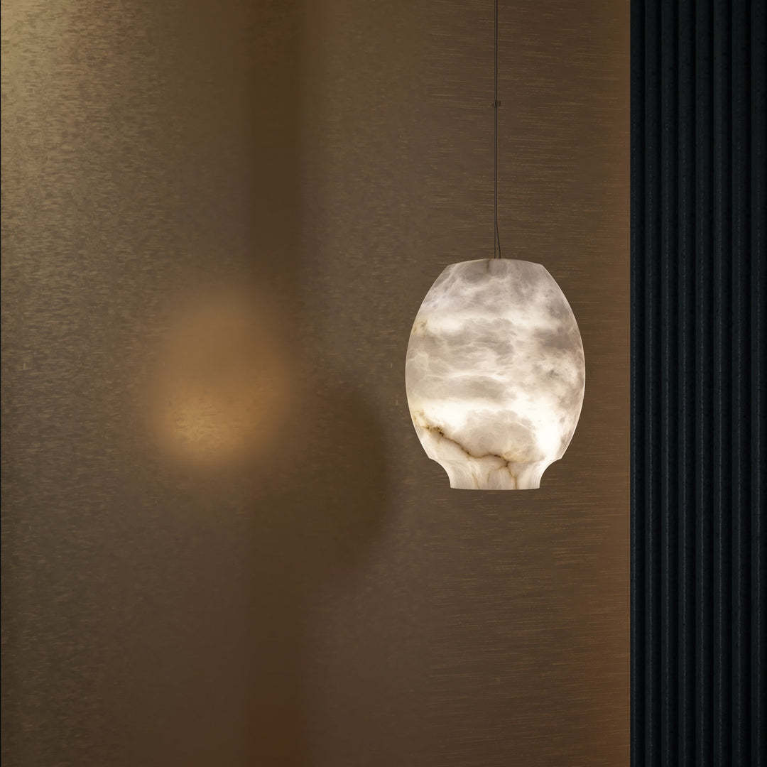 Jade Pendant Lamp Gorgeous Contemporary Alabaster Study Room Dining Room