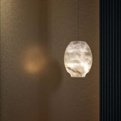 Jade Pendant Lamp Gorgeous Contemporary Alabaster Study Room Dining Room