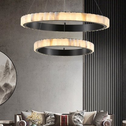 Jade Chandelier Minimalism Contemporary Alabaster Living Room Dining Room